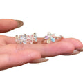 Silver Tone Open Ring With Pastel Enamel Like Flowers view 5