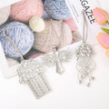 Rhinestone Jellyfish Popcorn Winged Cross Hanging Ornament view 4