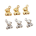 Small Three Dimensional Teddy Bear Charms in Two Finishes view 5