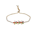 Crystal Flower Bow Slider Bracelets Six Color Styles view 5