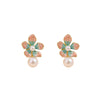 Peach Blue Flower