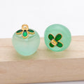 Twelve-Color Translucent Apple Glass Charm Collection view 12