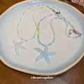 Seed Bead Resin Glitter Starfish Pendant Beach Necklace view 4