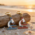 Laboratory Microscope Enamel Charm Keychain Two Colors view 3
