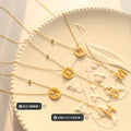 Initial Letter Y Lariat Necklace Disc And Dangle Charm view 2