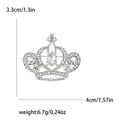 Crystal Crown Brooch in Four Metal and Jewel Colorways view 5