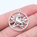 Raven Moon and Pentagram Metal Pendants in Ten Variations view 8