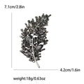 Crystal Leaf Brooch Rhinestone Marquise Ten Color Styles view 10