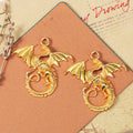 Winged Dragon Metal Charm in 6 Finishes for Jewelry Crafts view 6