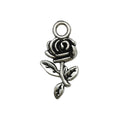 Vintage Zinc Alloy Rose Flower Charm Pendant for DIY Bracelet Necklace Jewelry Making