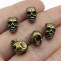 12x11mm 2.6g Multicolor Zinc Alloy Skull Large Hole Beads for Dreadlock Bracelet DIY Jewelry Making