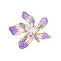 Purple Flower Enamel Metal Brooch Pin 5 x 4.5 cm for Jackets and Lapels view 5