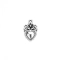 Floral Sacred Heart Metal Pendant Charm For Jewelry Making view 5