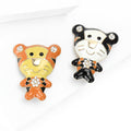 Cartoon Tiger Brooch In 2 Styles With Enamel And Crystal Details view 3