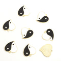 Yin Yang Heart Enamel Alloy Charm Pendants for Jewelry Making view 5