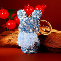 Rose Texture Teddy Bear Keychains with Hearts, Pearls and Crystals view 9