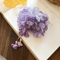 Fabric Flower Duckbill Hair Clips With Pearl Bell Tassels view 6