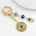 Evil Eye Filigree Keychain with Rhinestone Charms and Beads view 7