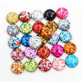 Glitter Round Resin Cabochons in 8mm 10mm and 12mm Options view 2