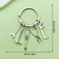Silver Tone Metal Tool Charm Keychains, Five Styles view 3