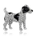 Crystal Dog Brooch In Four Black Yellow And Blue Designs view 4