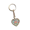 Pressed Flower Resin Keychains Gold Ring Hex Heart 6 Styles view 5