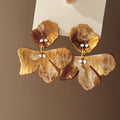 Brown Resin and Beaded Statement Earrings in Fifty Designs view 9