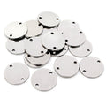 Polished Two Hole Round Metal Connector Discs in Two Sizes view 5