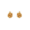 Rose Cluster Clip On Earrings In Two Metallic Tones view 5