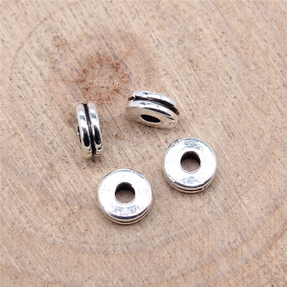 6x3mm 0.4g Antique Gold Zinc Alloy Small Hole Spacer Beads for Necklace Bracelet Making