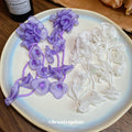 Chiffon Flower Vine Long Drop Earrings In Four Soft Colors view 2
