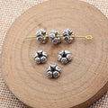 Flower Cluster Silver Tone Small Hole Spacer Beads view 2