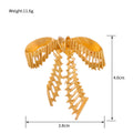 Gold Tone Ribbon Bow Openwork Metal Brooch Pin for Jackets and Lapels view 2