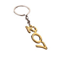 206 And 207 Number Pendant Metal Keychains In Silver And Gold Tone view 5