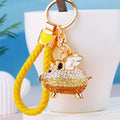 Gradient Crystal Winged Pig Keychains in Plain and Braided Loop Options view 8