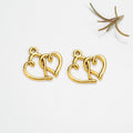 Linked Double Heart Metal Charm Pendant in 5 Finishes for Jewelry Making view 8