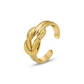 Gold Love Knot Open Band Ring Non-Adjustable Size 7 view 5