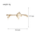 Gold Tone Horse Two Designs Metal Brooch Pin for Jackets and Lapels view 2