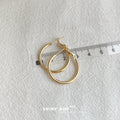 Thin Round Hoop Earrings In Six Sizes And Silver Gold Tones view 7