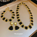 Eight Mixed Color Geometric Beetle And Black Stone Jewelry Designs view 4
