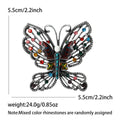 Openwork Butterfly Brooch With Random Mixed Crystal Colors view 5