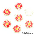 Enamel Daisy Flower Charms in Multiple Colors, Shapes and Mixes view 6