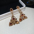 Gold Crystal Teardrop Bib Necklaces And Drop Earrings view 6