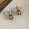 Clear Heart Earrings