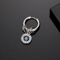 Silver Tone Evil Eye Charm Huggie Hoop Earrings Eleven Styles view 11