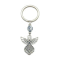 Silver-Tone Angel Keychain With Cross Bead, Bag And Tag Options view 6