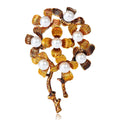 Pearl Floral Bouquet Brooch in Pink or Golden Yellow view 2