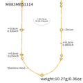 Gold Long Layered Zircon Bezel Station Sweater Necklace view 6
