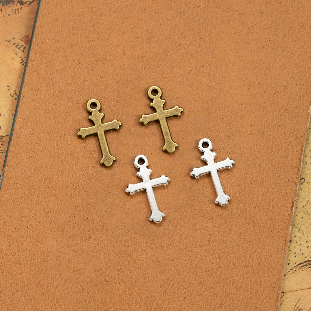 19x12mm Vintage Cross Zinc Alloy Charm Pendant