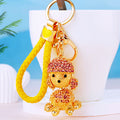 Mixed Jeweled Poodle Round Dog and Spotted Dog Keychains in Seventeen Options view 11